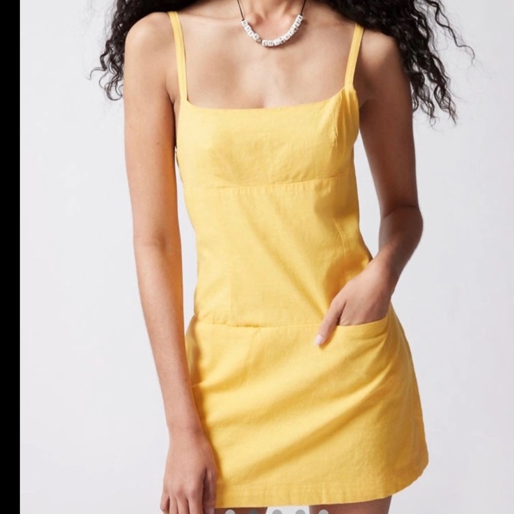 NWT UO Dream Shift Mini Dress in Mango